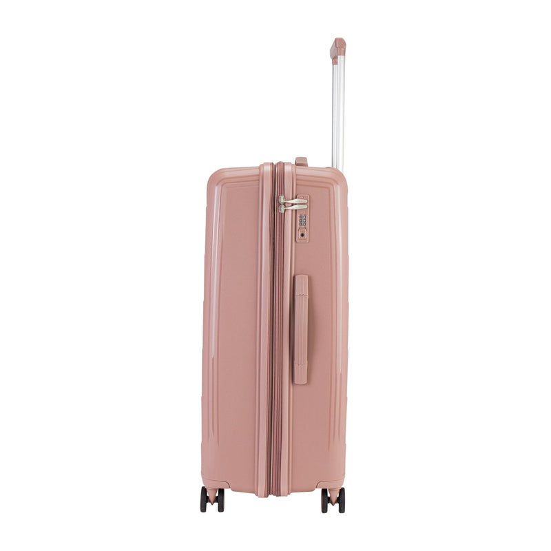 Pierre Cardin Unbreakable PP Set Of 3 with Free Beauty Case-Rose Gold - MOON - Luggage & Travel Accessories - Pierre Cardin - Pierre Cardin Unbreakable PP Set Of 3 with Free Beauty Case-Rose Gold - Luggage set - 3