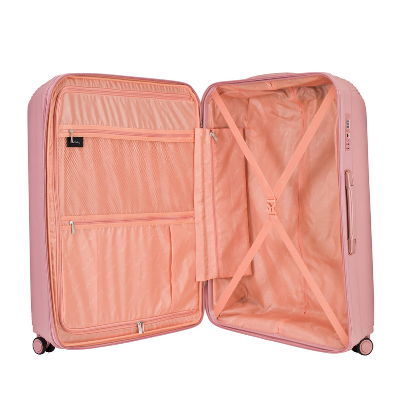 Pierre Cardin Vienna Collection,Unbreakable Set of 3 + Beauty Case - Rose Gold - MOON - Luggage & Travel Accessories - Pierre Cardin - Pierre Cardin Vienna Collection,Unbreakable Set of 3 + Beauty Case - Rose Gold - Luggage Set - 5
