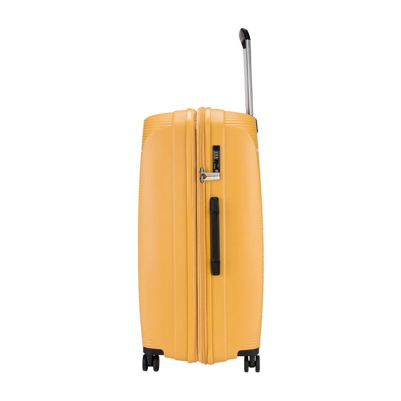 Pierre Cardin Vienna Collection,Unbreakable Set of 3 + Beauty Case - Yellow - MOON - Luggage & Travel Accessories - Pierre Cardin - Pierre Cardin Vienna Collection,Unbreakable Set of 3 + Beauty Case - Yellow - Luggage Set - 3