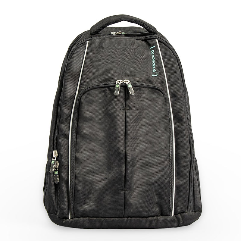 Roncato Double-Zippered Backpack -Black - Moon Factory Outlet - Luggage and Travel Accessories - Roncato - Roncato Double-Zippered Backpack -Black - Default Title - Backpack - 1