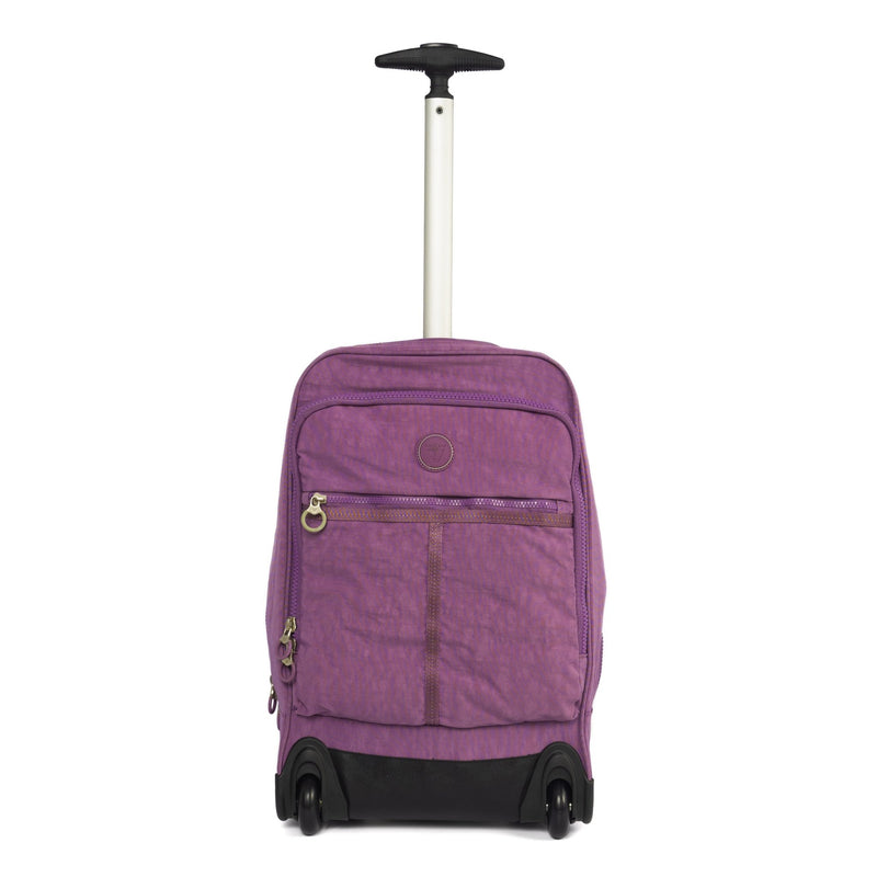 Roncato Wheeled Trolley Backpack with 15.6 Laptop Holder,Purple - Moon Factory Outlet - Back 2 School - Roncato - Roncato Wheeled Trolley Backpack with 15.6 Laptop Holder,Purple - Back 2 School - 1