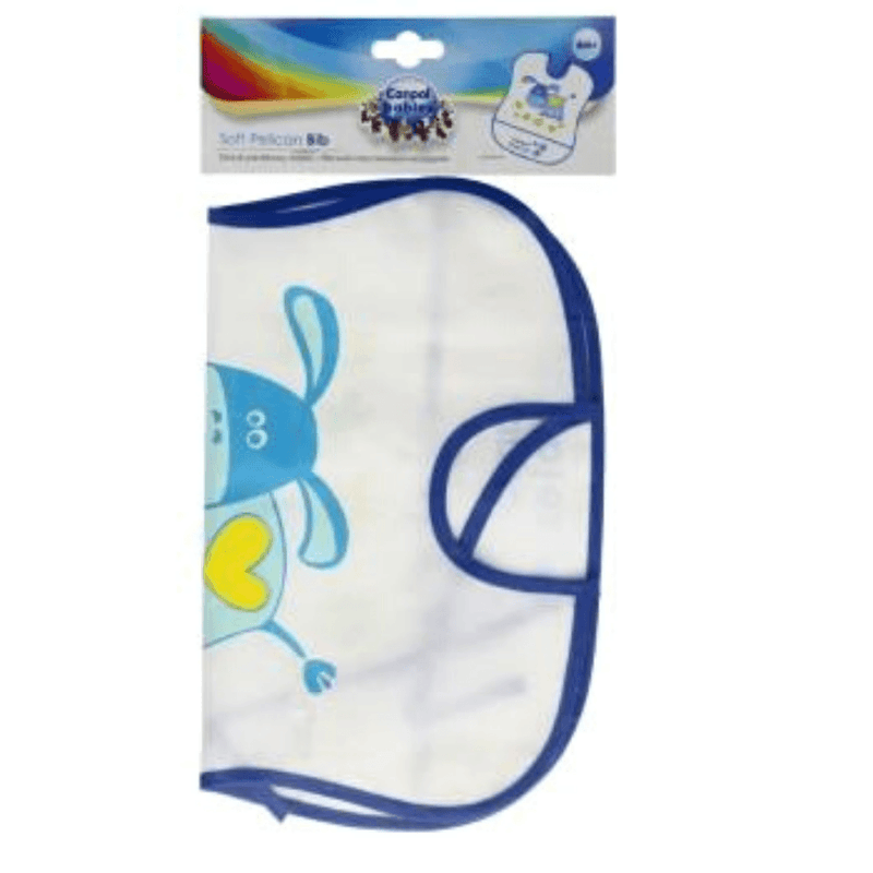 Soft Pelican Bib White/Blue - Moon Factory Outlet - Baby City - Canpol - Soft Pelican Bib White/Blue - Default Title - Baby Accessories - 1