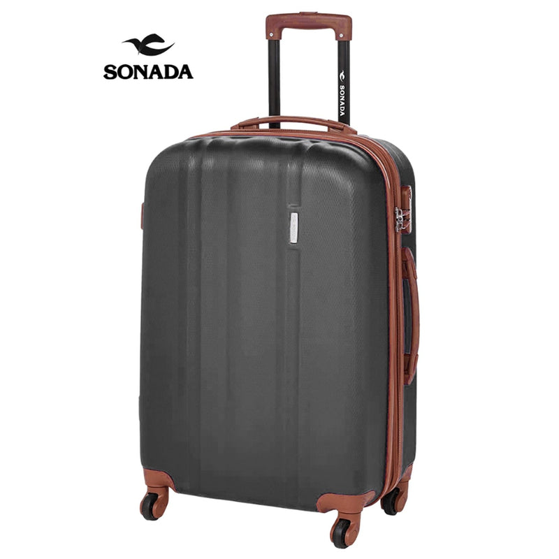 Sonada ABS Expandable Trolley Set of 3 Black - MOON - Luggage & Travel Accessories - Sonada - Sonada ABS Expandable Trolley Set of 3 Black - Luggage - 2