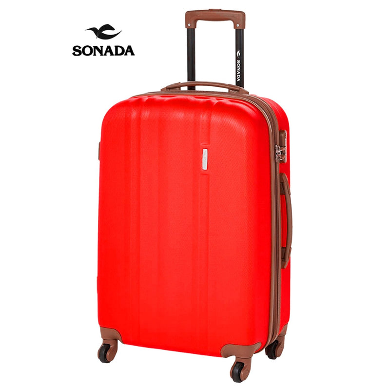 Sonada ABS Expandable Trolley Set of 3 Red - MOON - Luggage & Travel Accessories - Sonada - Sonada ABS Expandable Trolley Set of 3 Red - Luggage - 2