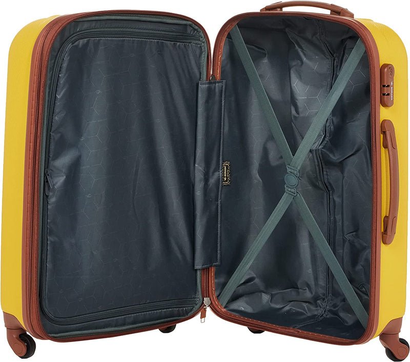 Sonada ABS Expandable Trolley Set of 3 Yellow - MOON - Luggage & Travel Accessories - Sonada - Sonada ABS Expandable Trolley Set of 3 Yellow - Luggage set - 6