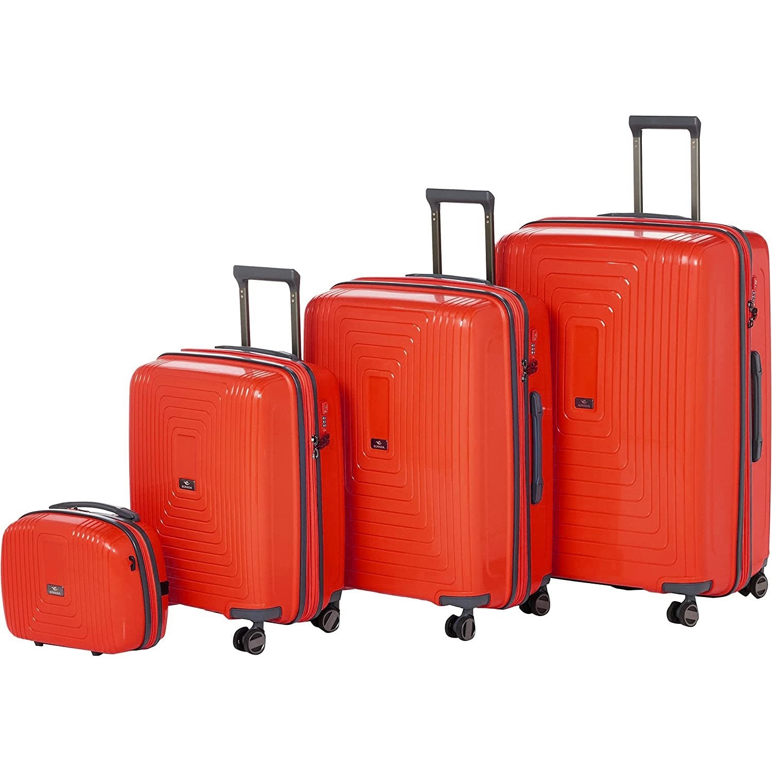 Sonada Hard Case Spinner Luggage Set of 4 Pieces CS97759-4T Dark Grey - MOON - Luggage & Travel Accessories - Sonada - Sonada Hard Case Spinner Luggage Set of 4 Pieces CS97759-4T Dark Grey - Red - Luggage - 6