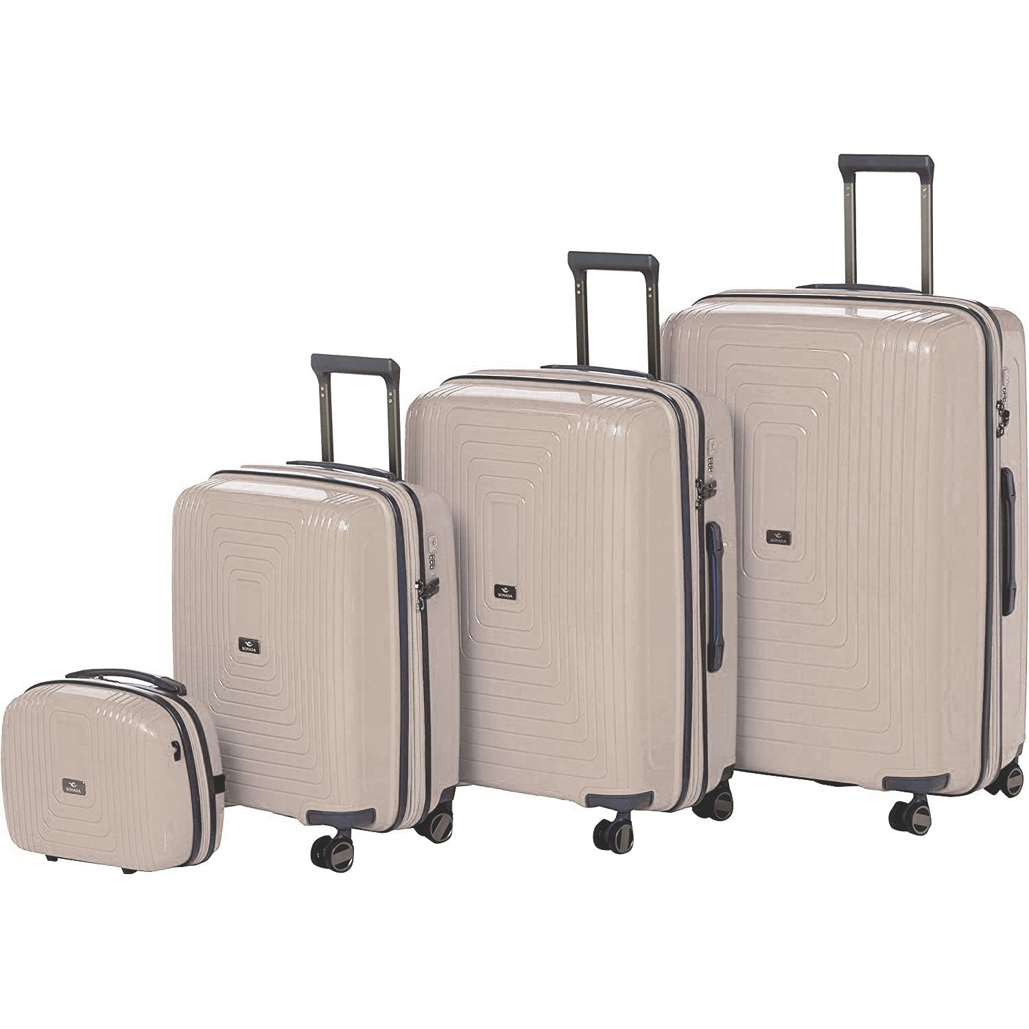 Sonada Hard Case Spinner Luggage Set of 4 Pieces CS97759-4T Dark Grey - MOON - Luggage & Travel Accessories - Sonada - Sonada Hard Case Spinner Luggage Set of 4 Pieces CS97759-4T Dark Grey - Nature White - Luggage - 8