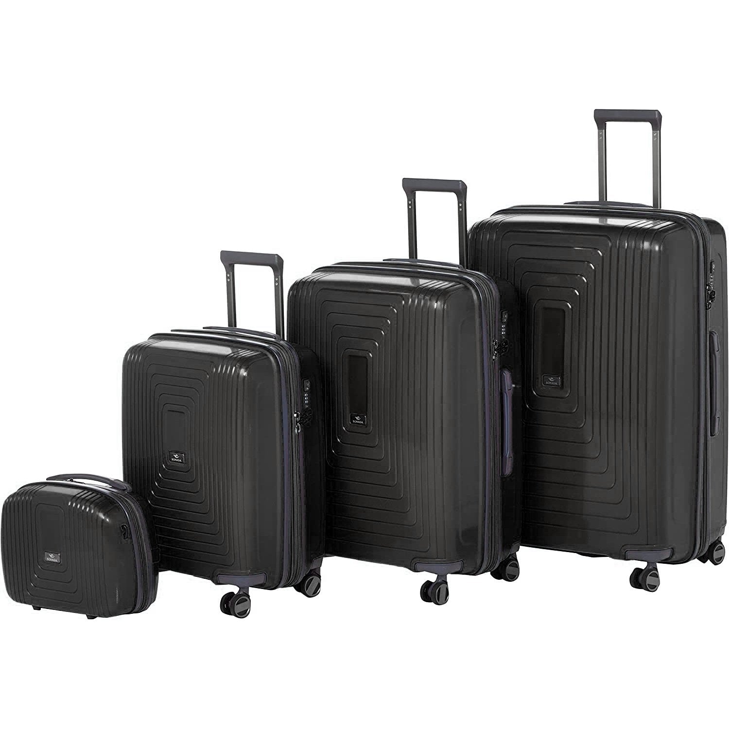 Sonada Hard Case Spinner Luggage Set of 4 Pieces CS97759-4T GreyBlue - MOON - Luggage & Travel Accessories - Sonada - Sonada Hard Case Spinner Luggage Set of 4 Pieces CS97759-4T GreyBlue - Black - Luggage set - 2