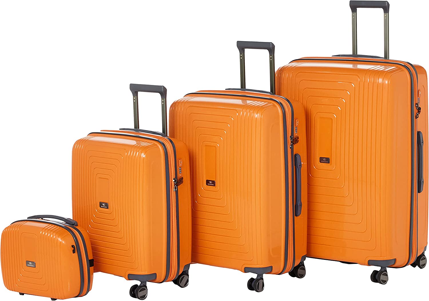 Sonada Hard Case Spinner Luggage Set of 4 Pieces CS97759-4T GreyBlue - MOON - Luggage & Travel Accessories - Sonada - Sonada Hard Case Spinner Luggage Set of 4 Pieces CS97759-4T GreyBlue - Orange - Luggage set - 5