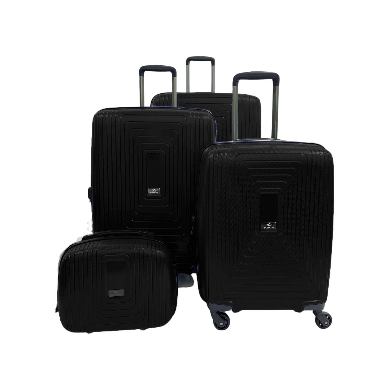 Sonada Hard Case Spinner Luggage Set of 4 Pieces CS97759-4T Yellow - MOON - Luggage & Travel Accessories - Sonada - Sonada Hard Case Spinner Luggage Set of 4 Pieces CS97759-4T Yellow - Black - Luggage set - 7