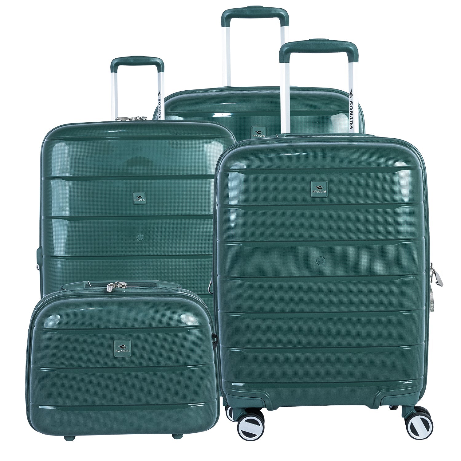 Sonada Moonlight Suitcase Set of 4-Dark Grey - Moon Factory Outlet - Luggage & Travel Accessories - Sonada - Sonada Moonlight Suitcase Set of 4-Dark Grey - Military Green - Luggage - 13