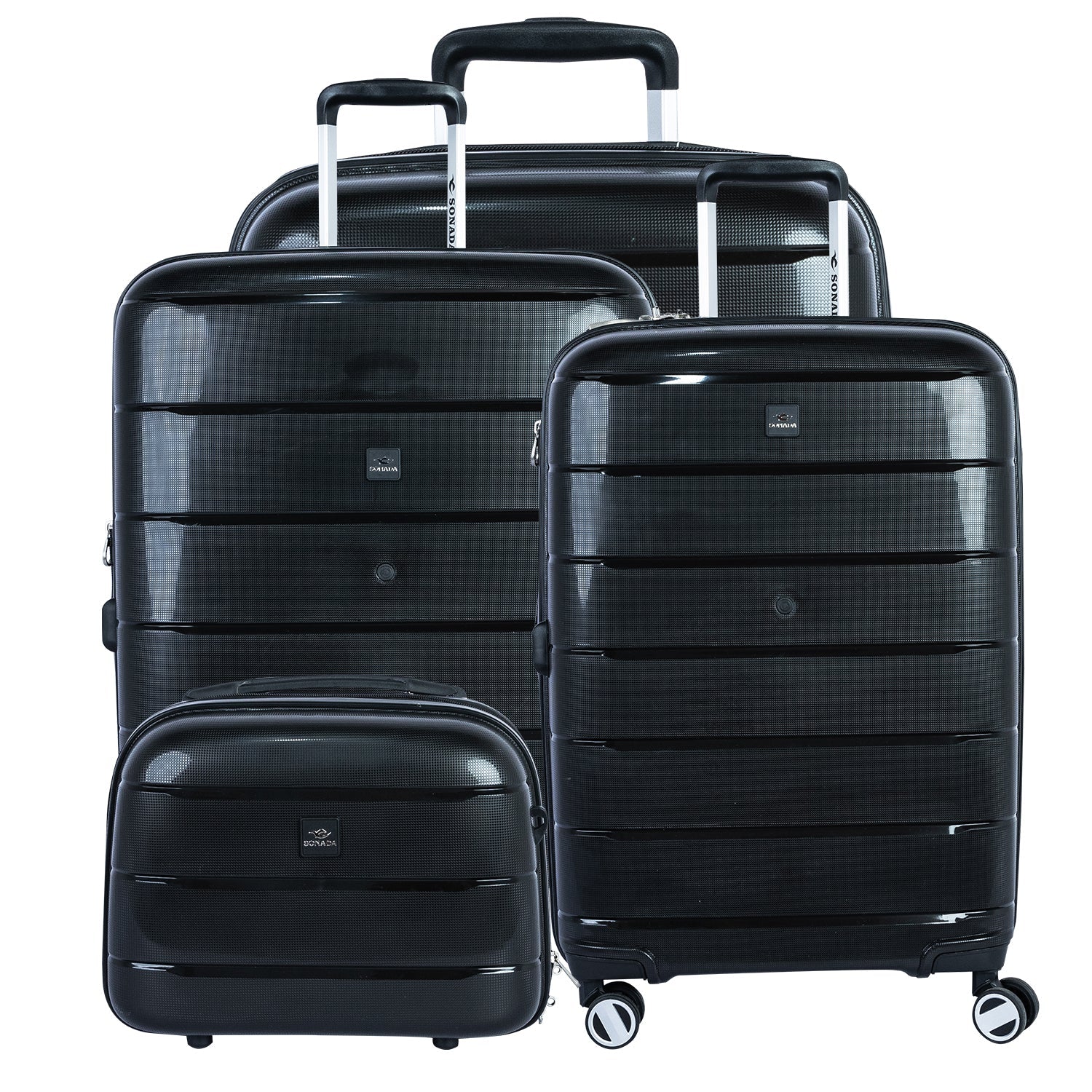 Sonada Moonlight Suitcase Set of 4-Dark Grey - Moon Factory Outlet - Luggage & Travel Accessories - Sonada - Sonada Moonlight Suitcase Set of 4-Dark Grey - Black - Luggage - 10