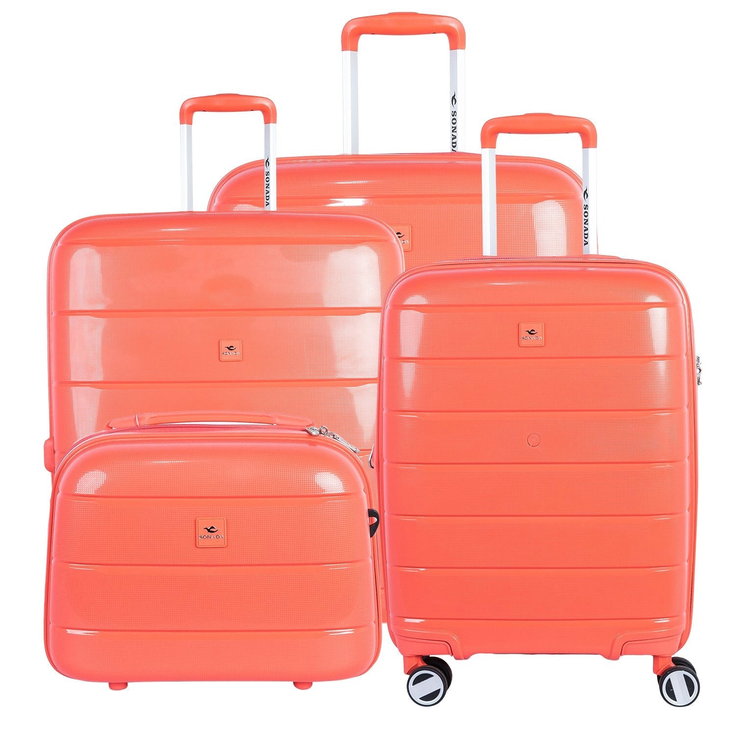 Sonada Moonlight Suitcase Set of 4-Dark Grey - Moon Factory Outlet - Luggage & Travel Accessories - Sonada - Sonada Moonlight Suitcase Set of 4-Dark Grey - Peach - Luggage - 15