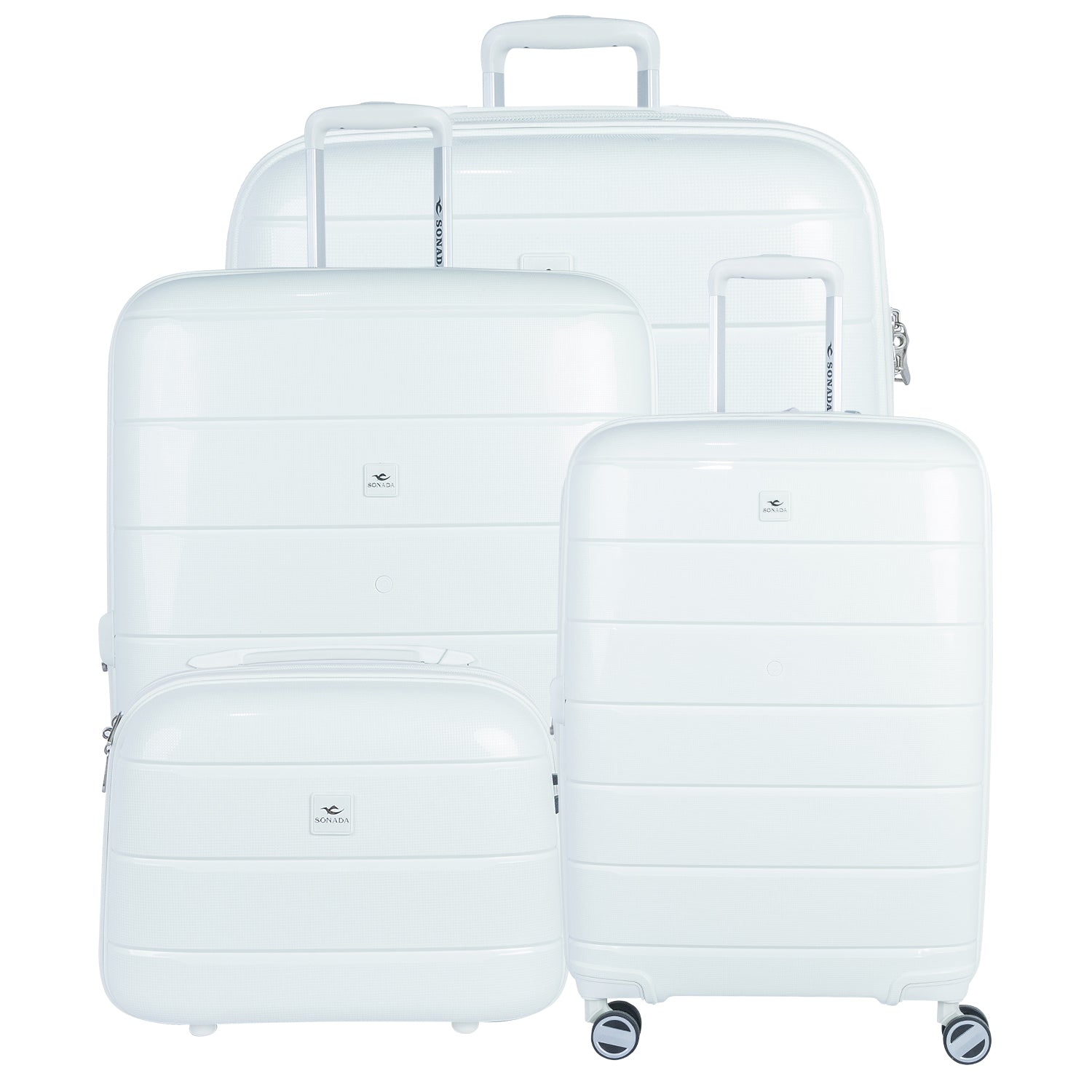 Sonada Moonlight Suitcase Set of 4-Grey - Moon Factory Outlet - Luggage & Travel Accessories - Sonada - Sonada Moonlight Suitcase Set of 4-Grey - White - Luggage - 17