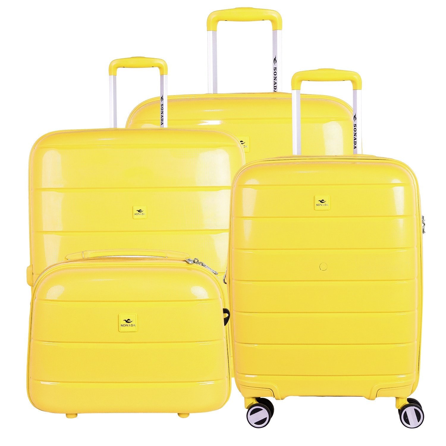 Sonada Moonlight Suitcase Set of 4-White - Moon Factory Outlet - Luggage & Travel Accessories - Sonada - Sonada Moonlight Suitcase Set of 4-White - Yellow - Luggage - 14