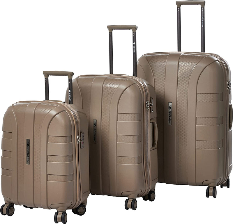 Sonada Santiago Collection Suitcase Set of 3-TIBET BLUE - MOON - Luggage & Travel Accessories - Sonada - Sonada Santiago Collection Suitcase Set of 3-TIBET BLUE - Champagne - Luggage set - 4