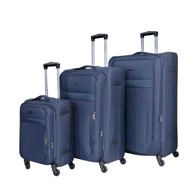 Sonada Softside Luggage Set of 3 Navy - MOON - Luggage - Sonada - Sonada Softside Luggage Set of 3 Navy - Luggage Set - 1