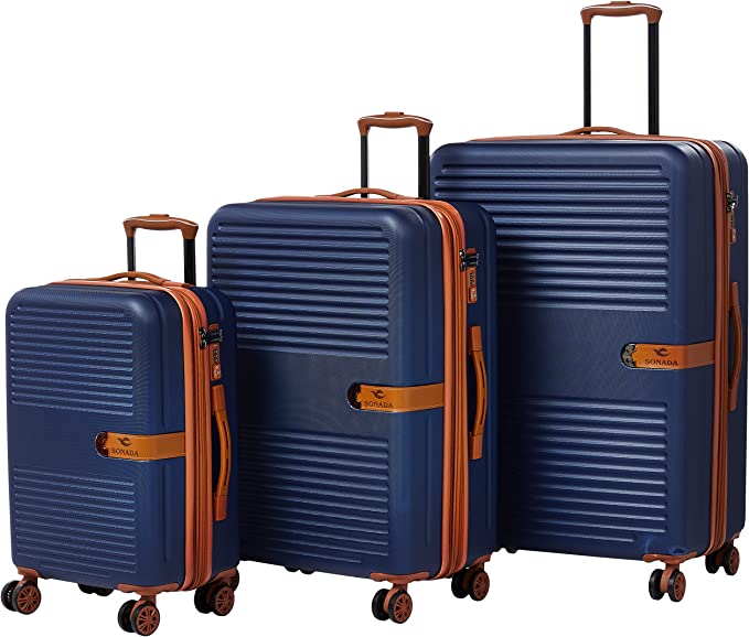 Sonada Sydney Upright Collection Hardcase Trolley Set of 3-Grey - MOON - Luggage & Travel Accessories - Sonada - Sonada Sydney Upright Collection Hardcase Trolley Set of 3-Grey - Navy - Luggage set - 7
