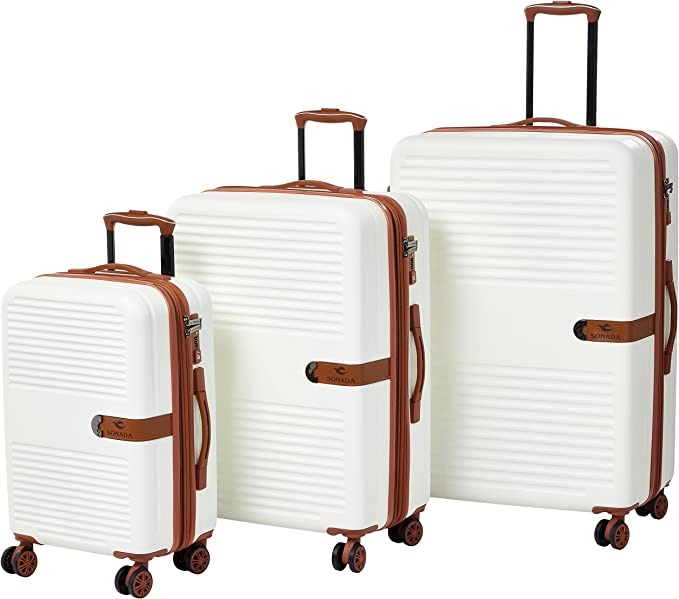 Sonada Sydney Upright Collection Hardcase Trolley Set of 3-Grey - MOON - Luggage & Travel Accessories - Sonada - Sonada Sydney Upright Collection Hardcase Trolley Set of 3-Grey - White - Luggage set - 9