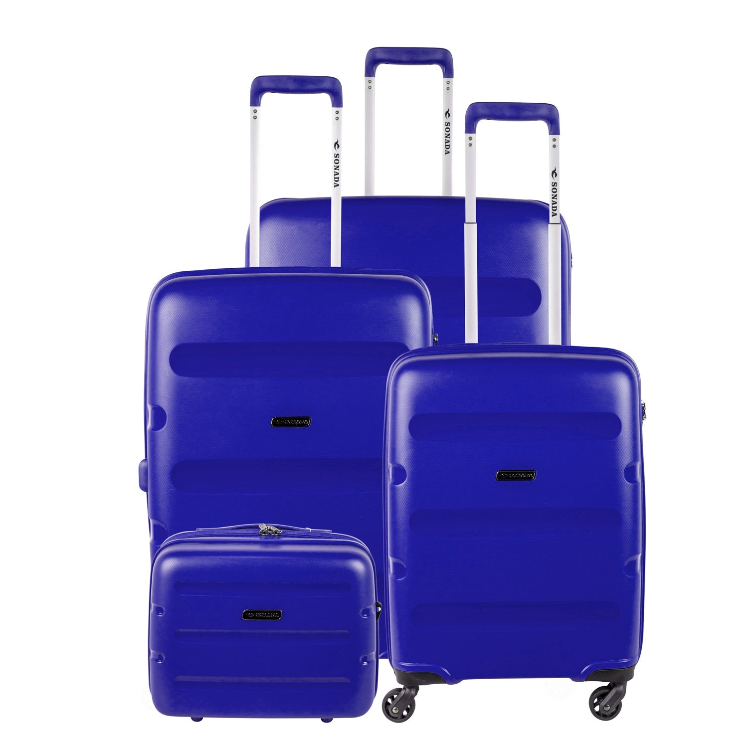 Sonada Unbreakable Hardcase Trolley Set Of 4 with Beauty Case-GreyBlue - MOON - Luggage & Travel Accessories - Sonada - Sonada Unbreakable Hardcase Trolley Set Of 4 with Beauty Case-GreyBlue - Navy - Luggage - 13