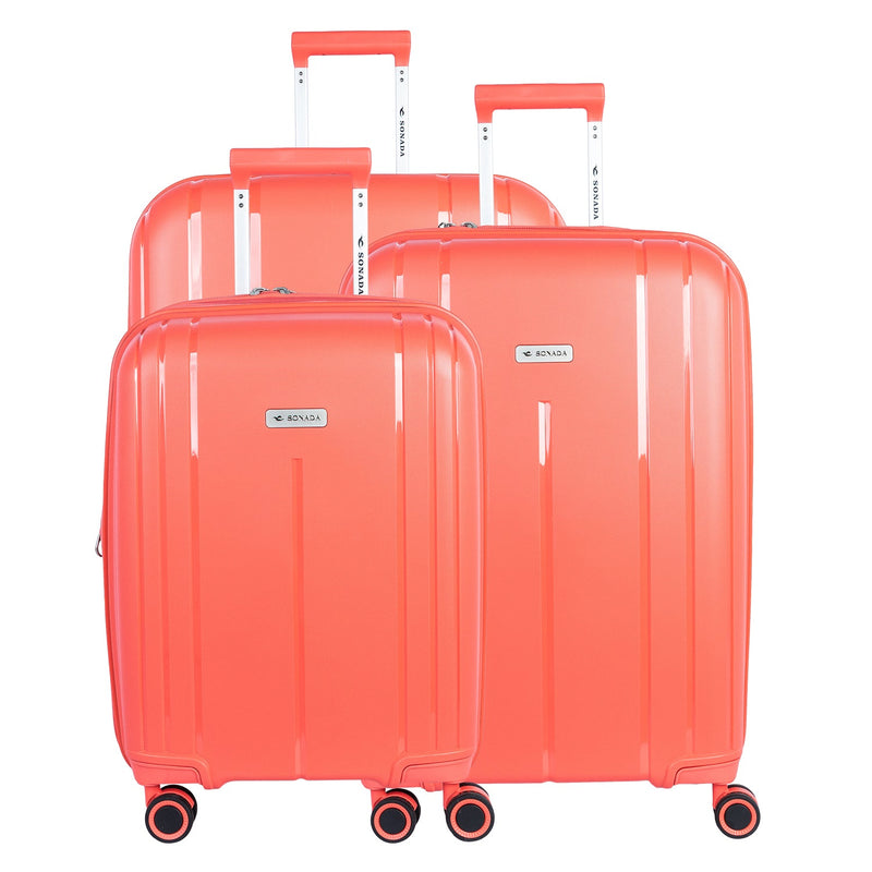 Sonada Upright Trolley Set of 4-Pink - MOON - Luggage & Travel Accessories - Sonada - Sonada Upright Trolley Set of 4-Pink - Peach - Luggage - 13