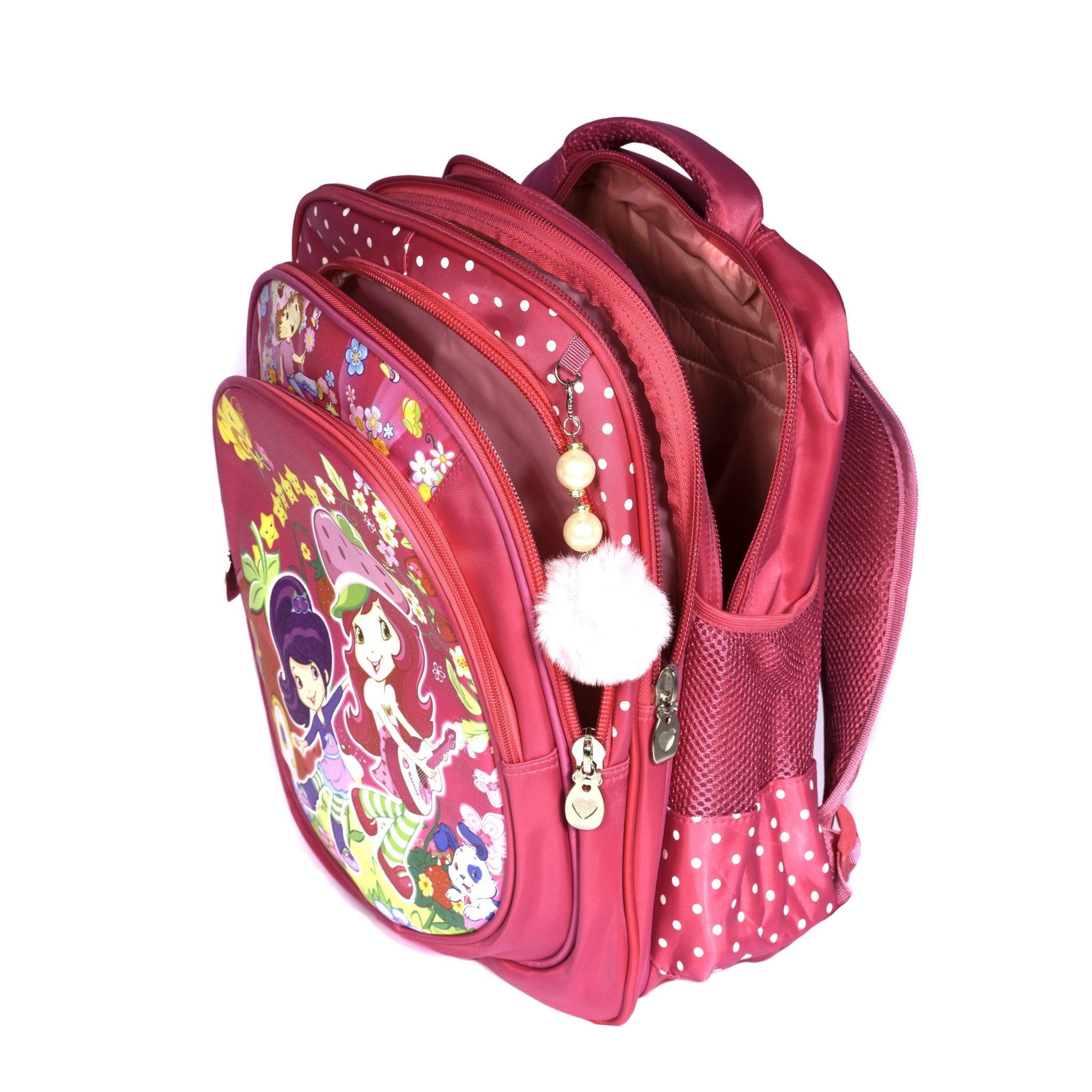 Strawberry Backpack for 7-12 years Old Pink-16.5 Inches - Moon Factory Outlet - Back 2 School - BackPack - Strawberry Backpack for 7-12 years Old Pink-16.5 Inches - Back 2 School - 4