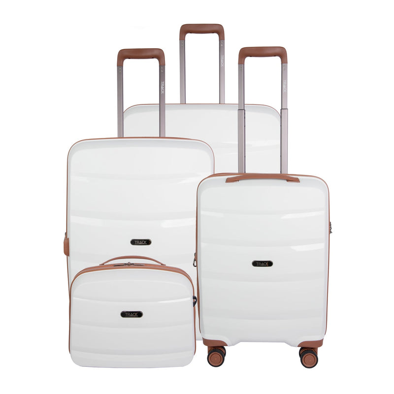 Track Hardcase Trolley Set of 3 with Beauty Case Yellow Color v2 - Moon Factory Outlet - Track - Track Hardcase Trolley Set of 3 with Beauty Case Yellow Color v2 - White - Luggage - 14
