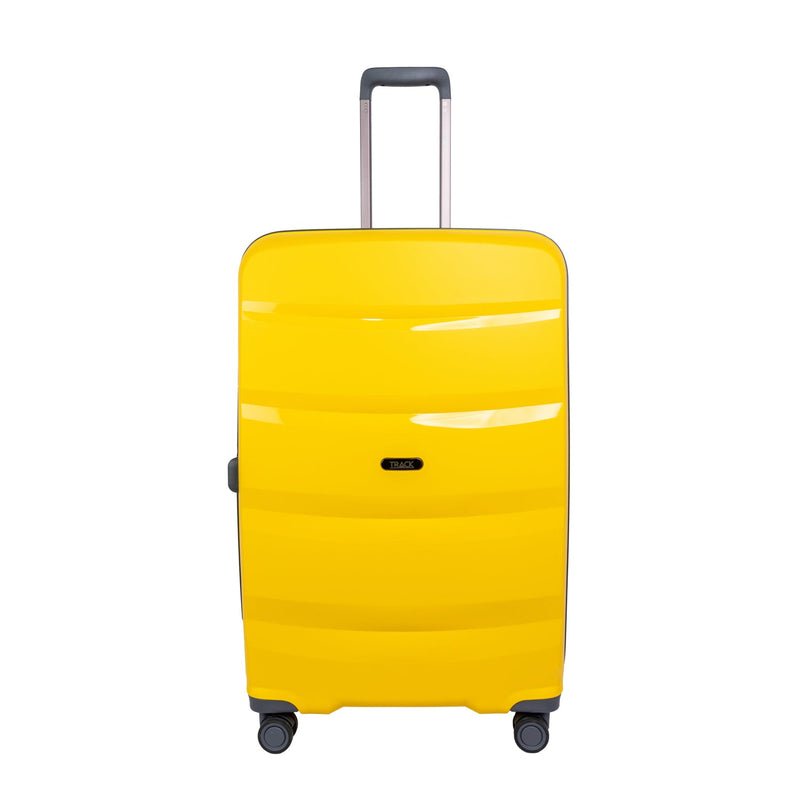 Track Hardcase Trolley Set of 3 with Beauty Case Yellow Color v2 - Moon Factory Outlet - Track - Track Hardcase Trolley Set of 3 with Beauty Case Yellow Color v2 - Luggage - 2