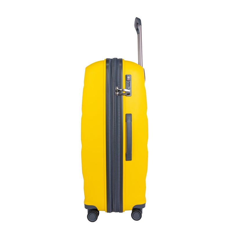 Track Hardcase Trolley Set of 3 with Beauty Case Yellow Color v2 - Moon Factory Outlet - Track - Track Hardcase Trolley Set of 3 with Beauty Case Yellow Color v2 - Luggage - 3