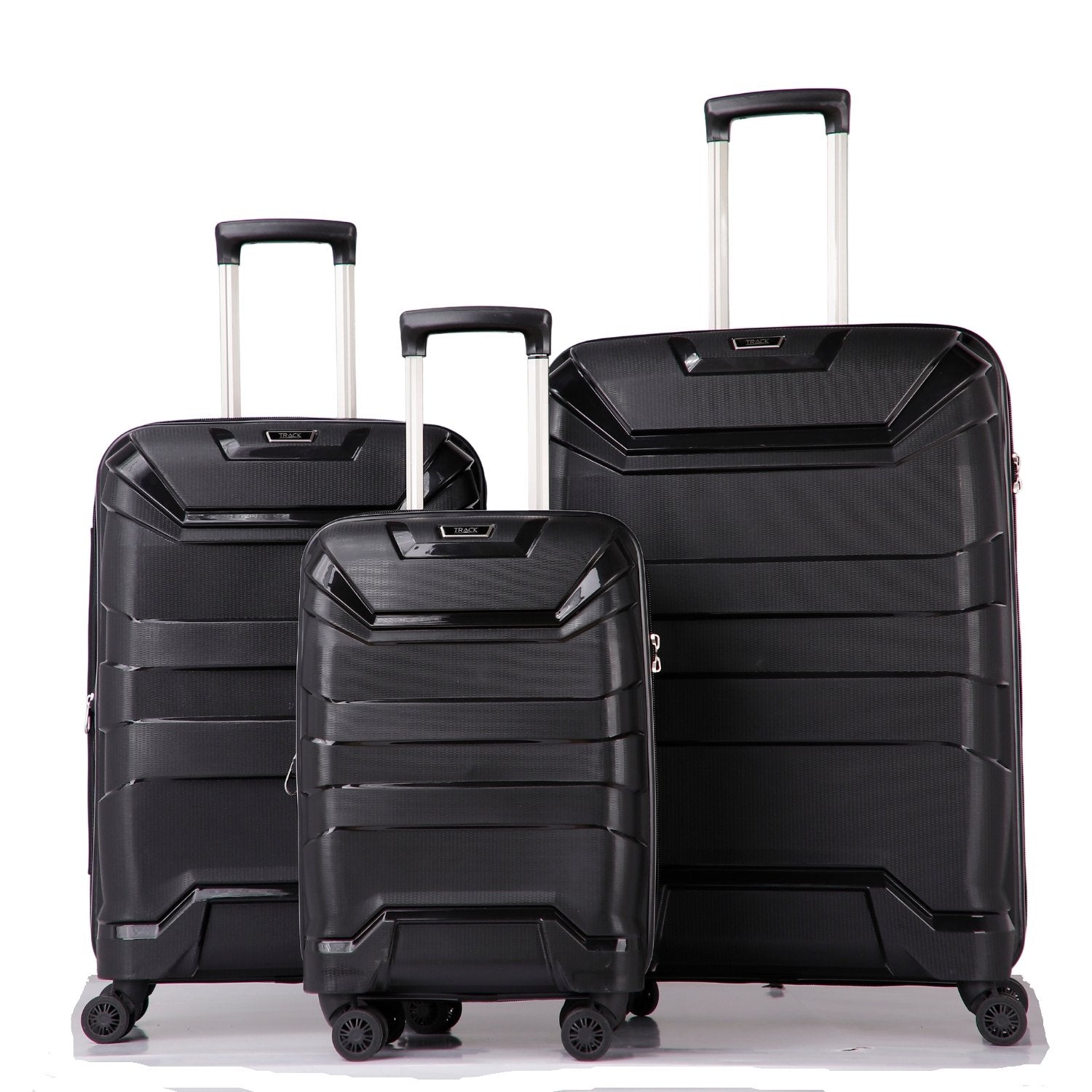 Track HardSuitcase Hamilton Collection Dark Grey Set of 3 - MOON - Luggage & Travel Accessories - Track - Track HardSuitcase Hamilton Collection Dark Grey Set of 3 - Black - Luggage set - 2