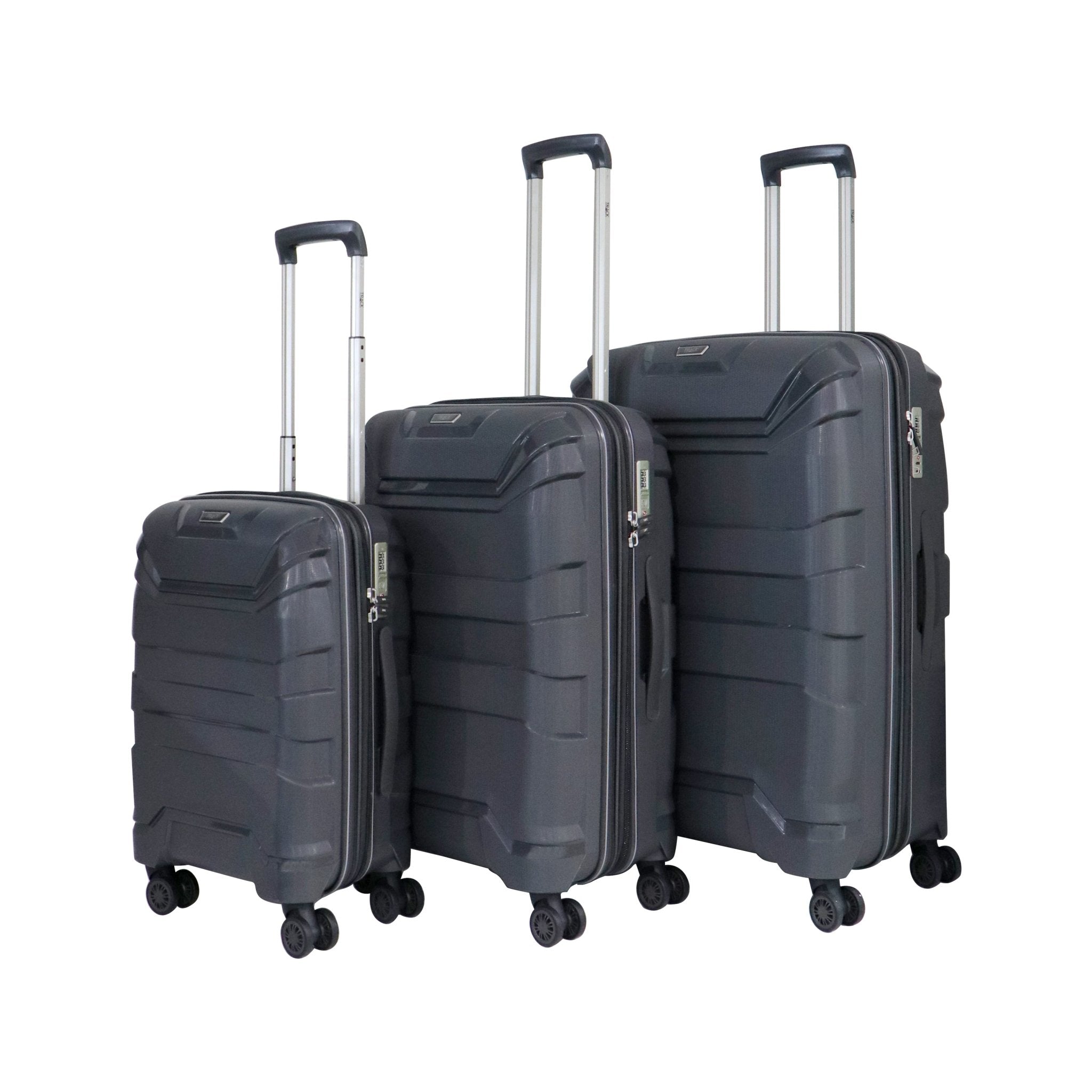 Track HardSuitcase Hamilton Collection Dark Grey Set of 3 - MOON - Luggage & Travel Accessories - Track - Track HardSuitcase Hamilton Collection Dark Grey Set of 3 - Dark Grey - Luggage set - 1