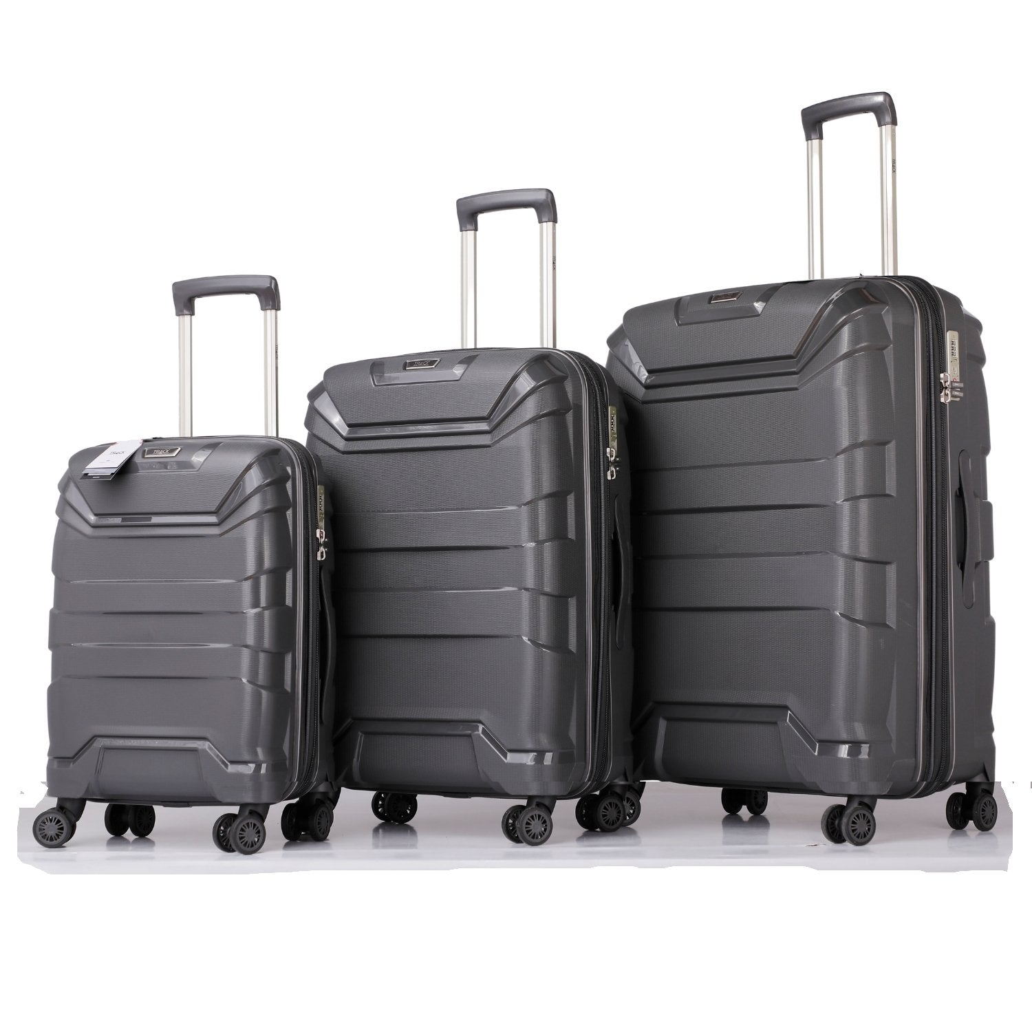 Track HardSuitcase Hamilton Collection Orange Set of 3 - MOON - Luggage & Travel Accessories - Track - Track HardSuitcase Hamilton Collection Orange Set of 3 - Dark Grey - Luggage set - 4