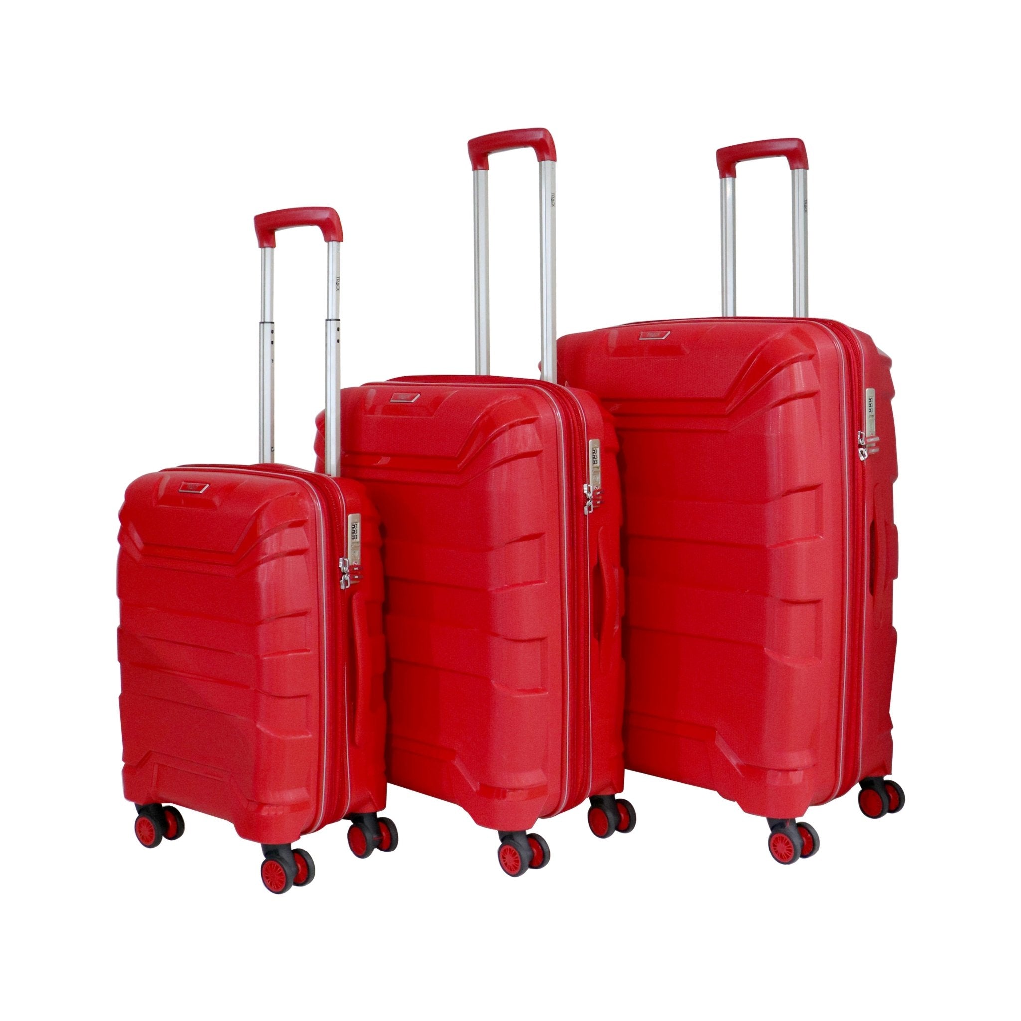 Track HardSuitcase Hamilton Collection Red Set of 3 - MOON - Luggage & Travel Accessories - Track - Track HardSuitcase Hamilton Collection Red Set of 3 - Red - Luggage set - 1