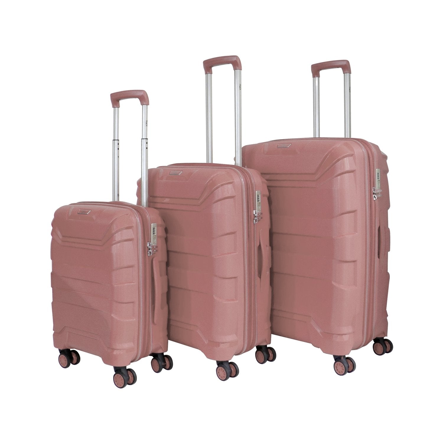 Track HardSuitcase Hamilton Collection Red Set of 3 - MOON - Luggage & Travel Accessories - Track - Track HardSuitcase Hamilton Collection Red Set of 3 - Rose Gold - Luggage set - 12