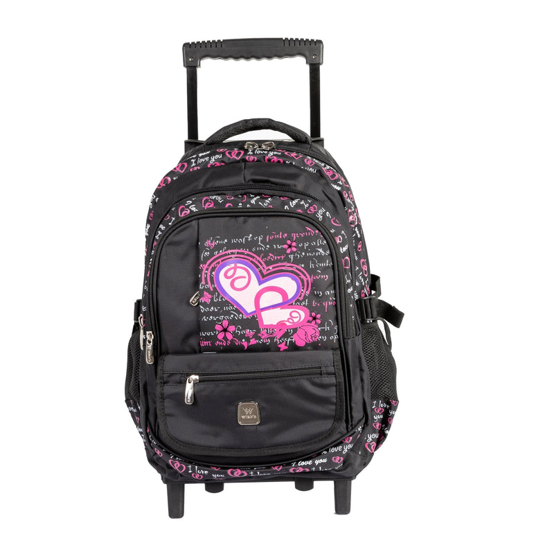 Trolley Set Of 3-Black Lovely Girls Trolley Backpack 18T - MOON - Back 2 School - Bravo - Trolley Set Of 3-Black Lovely Girls Trolley Backpack 18T - Trolley Backpack - 1