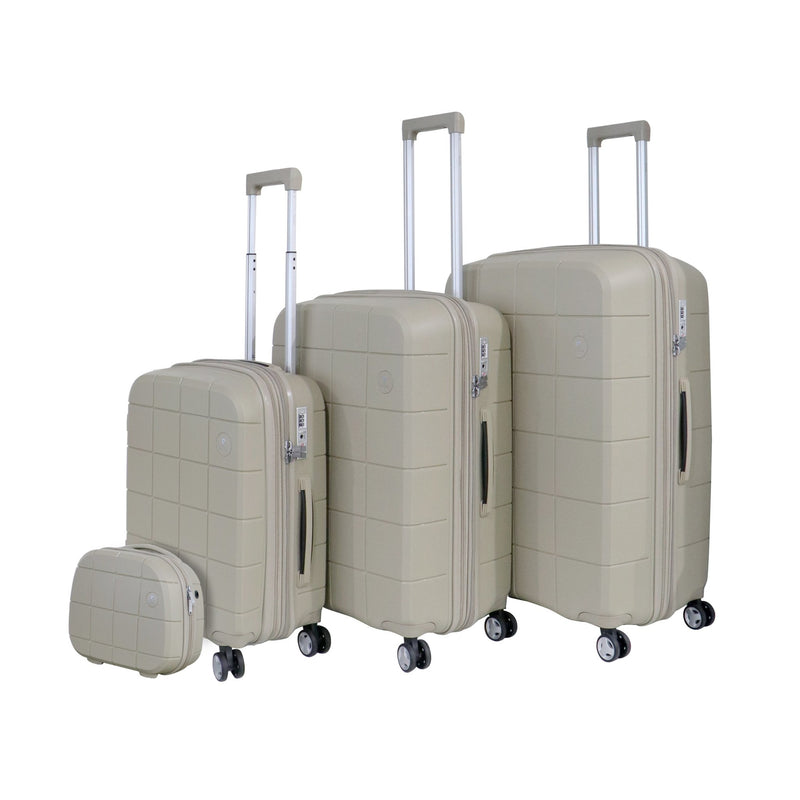 Unbreakable PC Pixel Collection Hardcase Trolley Set of 3 + Beauty Case - Beige - MOON - Luggage & Travel Accessories - PC - Unbreakable PC Pixel Collection Hardcase Trolley Set of 3 + Beauty Case - Beige - Beige - Luggage set - 1
