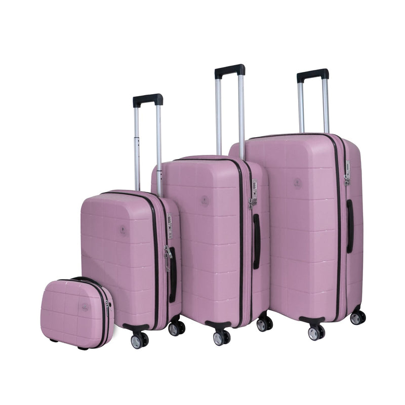 Unbreakable PC Pixel Collection Hardcase Trolley Set of 3 + Beauty Case - Black - MOON - Luggage & Travel Accessories - PC - Unbreakable PC Pixel Collection Hardcase Trolley Set of 3 + Beauty Case - Black - Rose Gold - Luggage set - 8