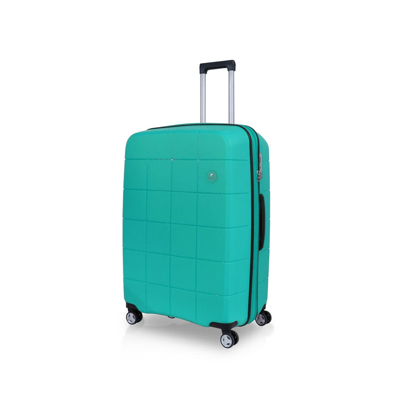 Unbreakable Pierre Cardin Pixel Collection Hardcase Trolley Set of 3 + Beauty Case - Turqouise - MOON - Luggage & Travel Accessories - Pierre Cardin - Unbreakable Pierre Cardin Pixel Collection Hardcase Trolley Set of 3 + Beauty Case - Turqouise - Turqouise - Luggage set - 3