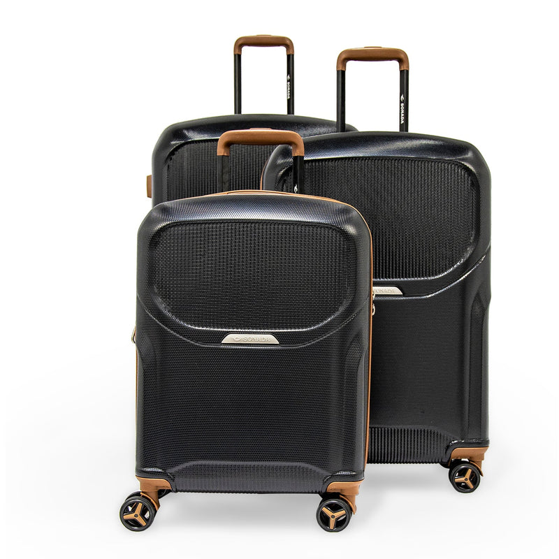 Upright Trolley New Collection by Sonada, Set of 3 + Beauty Case Pieces Grey Color - MOON - Luggage & Travel Accessories - Sonada - Upright Trolley New Collection by Sonada, Set of 3 + Beauty Case Pieces Grey Color - Black - Luggage - 7