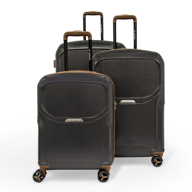 Upright Trolley New Collection by Sonada, Set of 3 + Beauty Case Pieces White Color - MOON - Luggage & Travel Accessories - Sonada - Upright Trolley New Collection by Sonada, Set of 3 + Beauty Case Pieces White Color - Grey - Luggage - 16