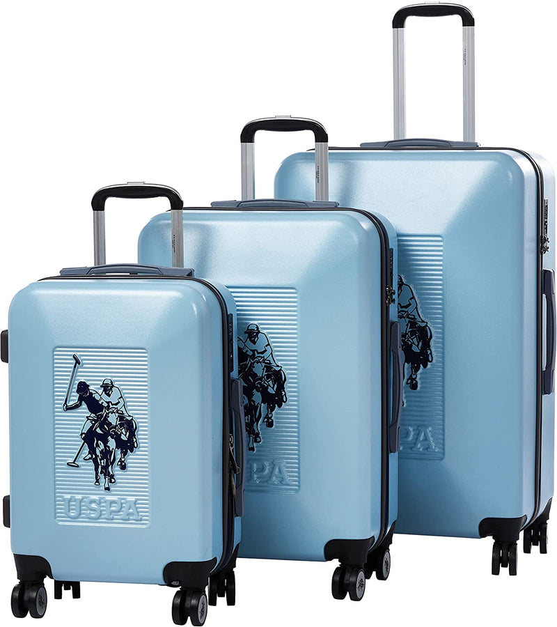 U.S POLO Hardsuitcase Set of 3-Black - MOON - Luggage & Travel Accessories - US POLO - U.S POLO Hardsuitcase Set of 3-Black - Sky Blue - Luggage set - 5