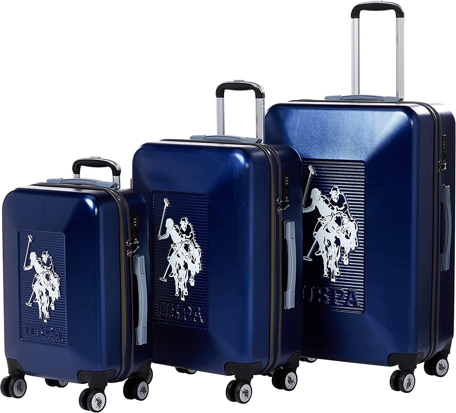 U.S POLO Hardsuitcase Set of 3-Navy - MOON - Luggage & Travel Accessories - US POLO - U.S POLO Hardsuitcase Set of 3-Navy - Navy - Luggage set - 1