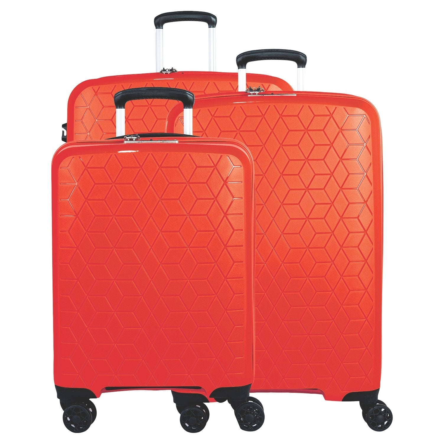 Verage Diamond Collection Set of 3-Black - MOON - Luggage - Verage - Verage Diamond Collection Set of 3-Black - Red - Luggage Set - 10