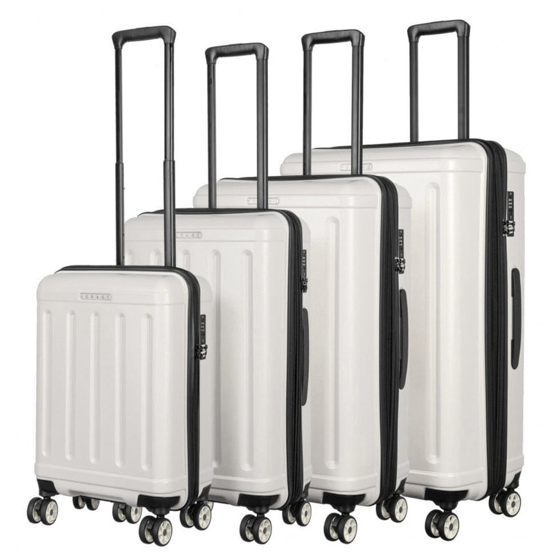 Verage Genova Collection Set of 4 Pieces-White - MOON - Luggage - Verage - Verage Genova Collection Set of 4 Pieces-White - White - Luggage Set - 1