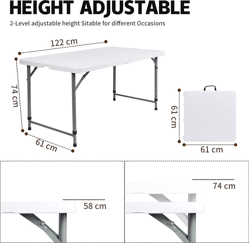 Versatile Foldable Table-120CM - MOON - Picnic & Outdoor Equipments - Outdoor - Versatile Foldable Table-120CM - Picnic & Outdoor - 3