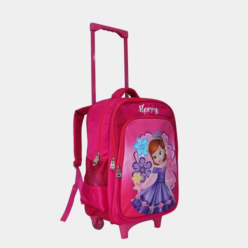 Wheeled School Bags Set of 3-Berry Princess - MOON - Back 2 School - Bravo - Wheeled School Bags Set of 3-Berry Princess - Trolley Backpack - 2