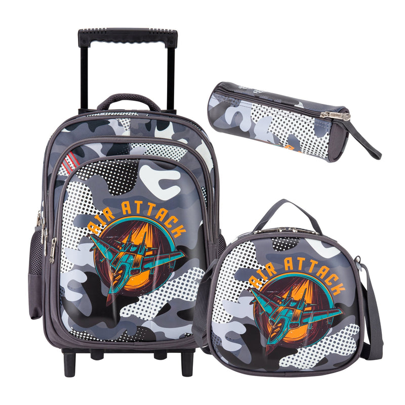 Wheeled School Bags Set of 3-Jet - MOON - Back 2 School - Bravo - Wheeled School Bags Set of 3-Jet - Jet - Sale - 1