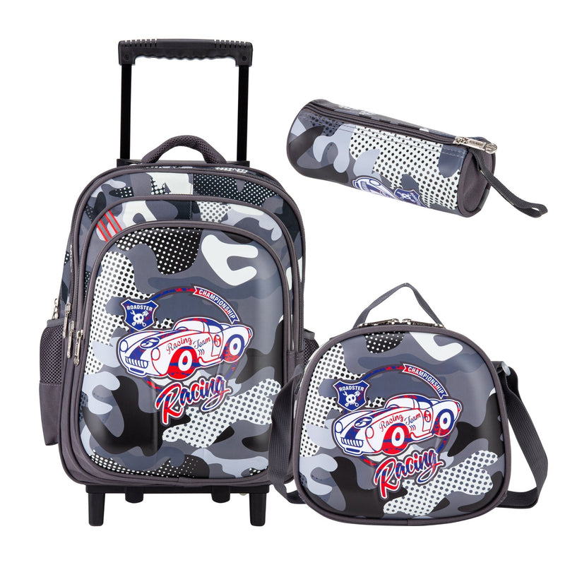 Wheeled School Bags Set of 3-Jet - MOON - Back 2 School - Bravo - Wheeled School Bags Set of 3-Jet - Racing Jam - Sale - 4