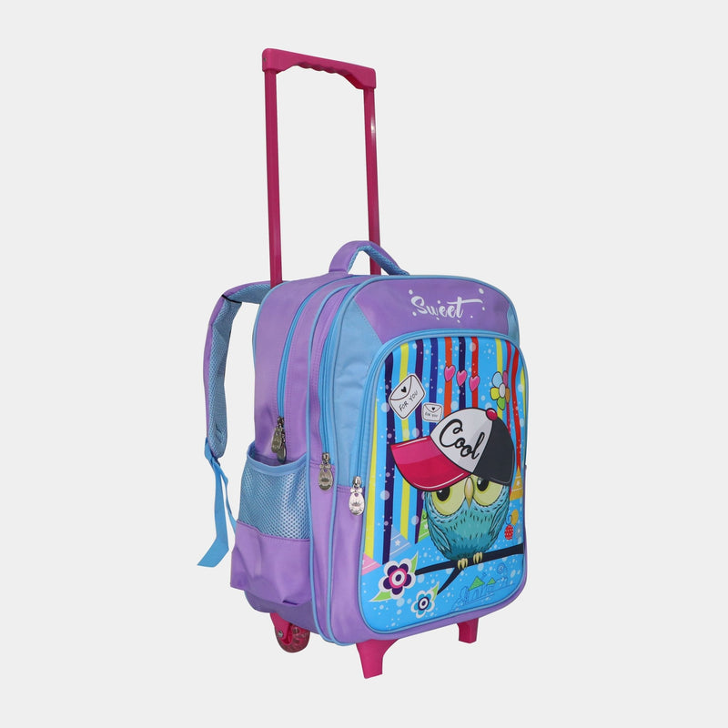 Wheeled School Bags Set of 3-Owl Cool - MOON - Back 2 School - Bravo - Wheeled School Bags Set of 3-Owl Cool - Trolley Backpack - 2