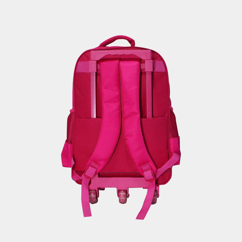 Wheeled School Bags Set of 3-Pink Berry Butterfly - MOON - Back 2 School - Bravo - Wheeled School Bags Set of 3-Pink Berry Butterfly - Trolley Backpack - 3